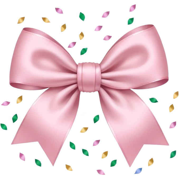 super pale pink bow as confeetti emoji