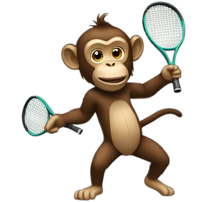 monkey playing tennis emoji