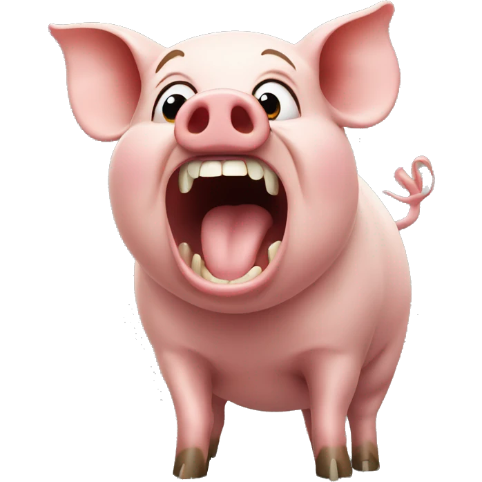 Pig screaming emoji
