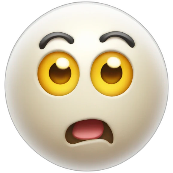 3d sphere with a cartoon light texture with big childish eyes emoji
