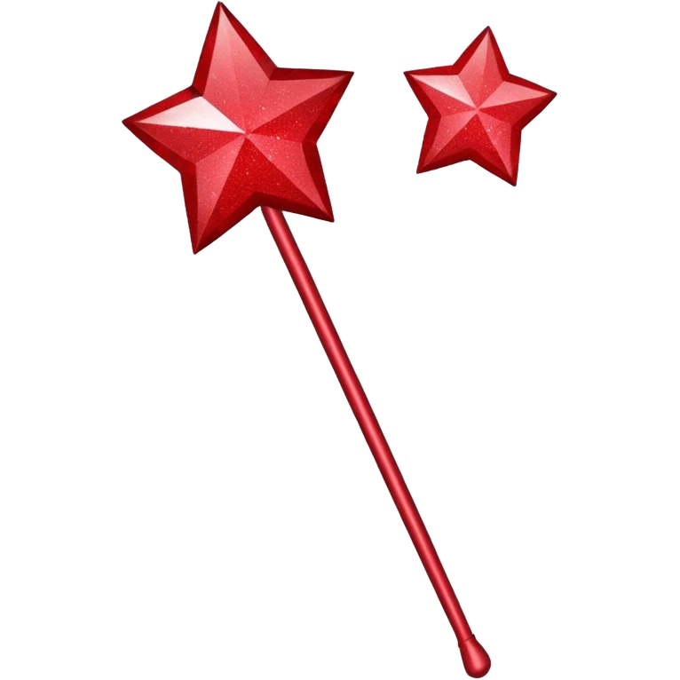 Red Glitter Staff emoji