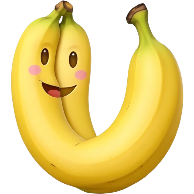 banana emoji with a smiley face emoji