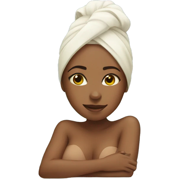 Girl relaxing in spa emoji
