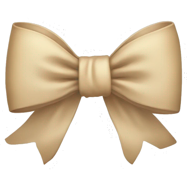 Beige bow emoji