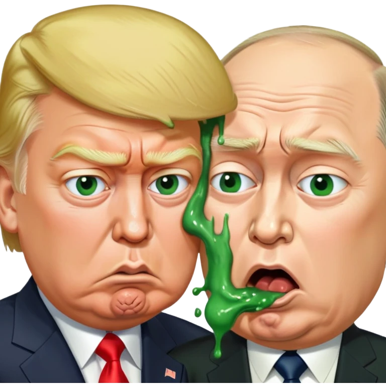 Putin puking on Donald trump emoji