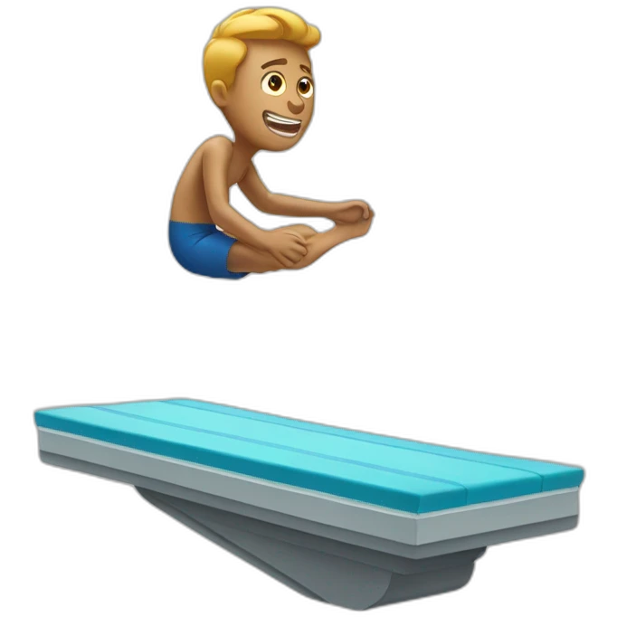 man jumping off diving board emoji