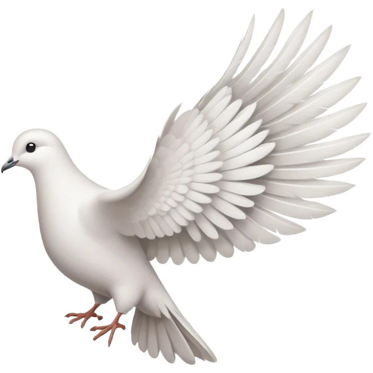 The tail of a dove, with the characteristic shape. emoji