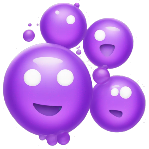 Purple bubbles  emoji