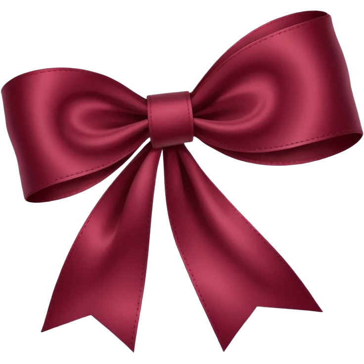 burgundy red ribbon emoji