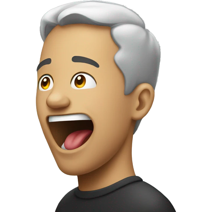 emoji of person from the side with open mouth emoji