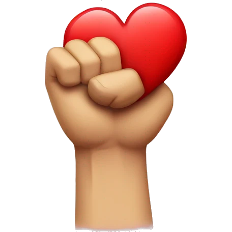heart with fist emoji