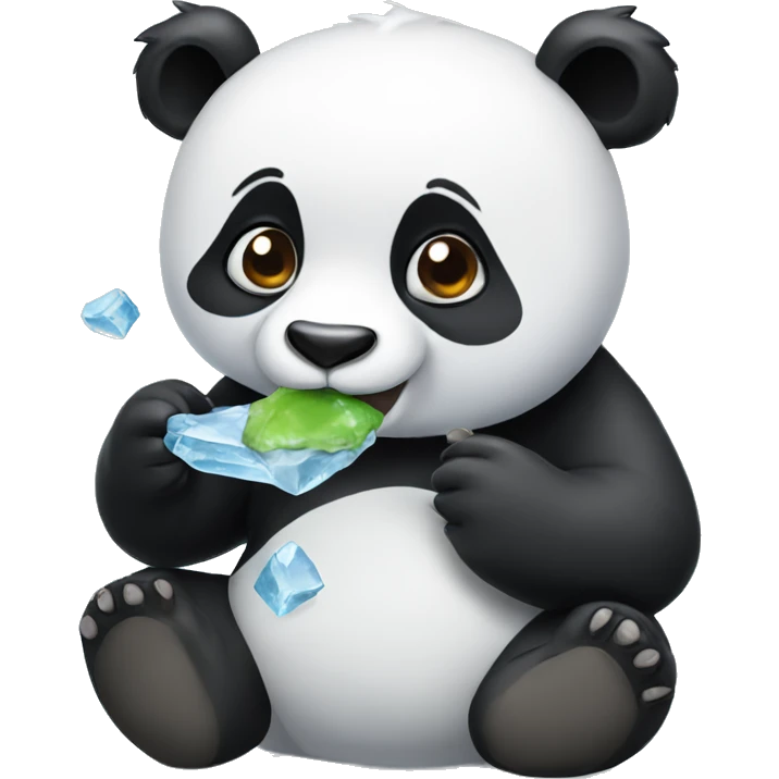 Panda eating ice  emoji