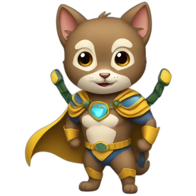 happy super hero animal emoji