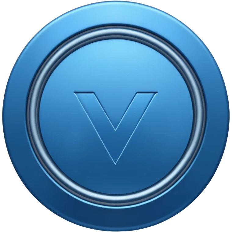 Un v de vérifier dans un cercle bleu emoji