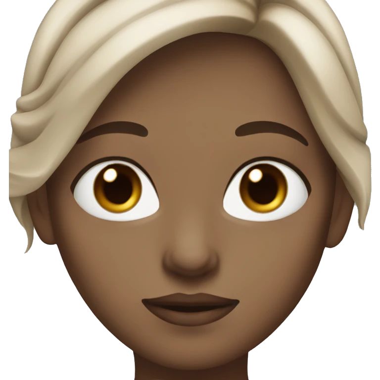 white girl with blue eyes and brown hair emoji
