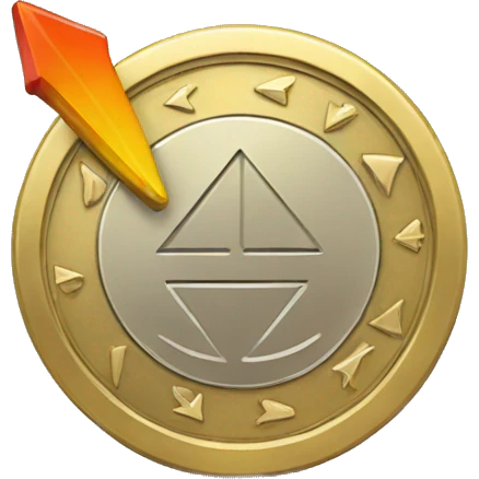 coin with arrow down emoji