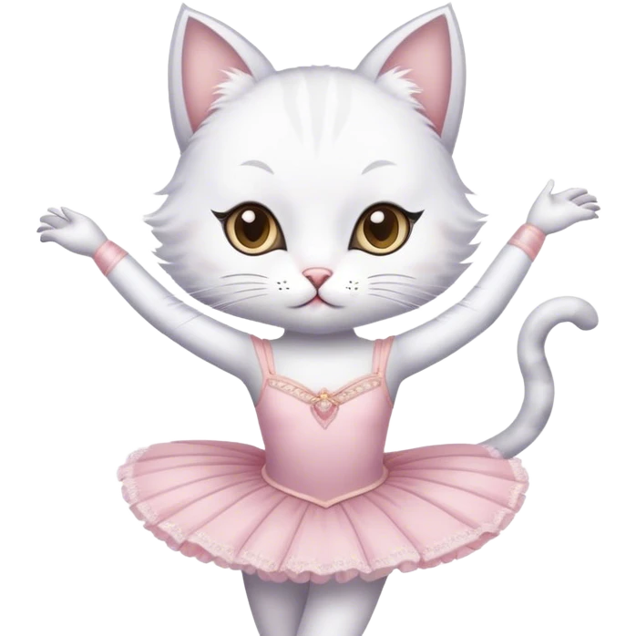 A cat in a ballerina costume  emoji