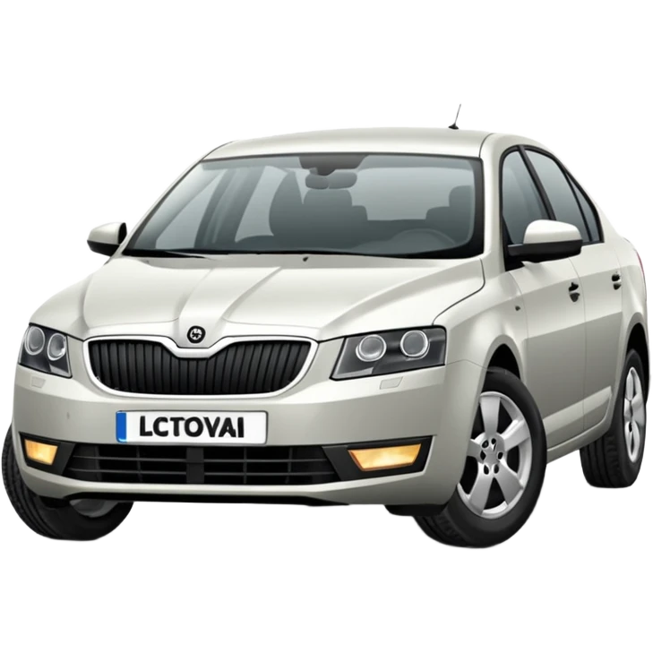 Stříbrné Auto škoda octavia emoji