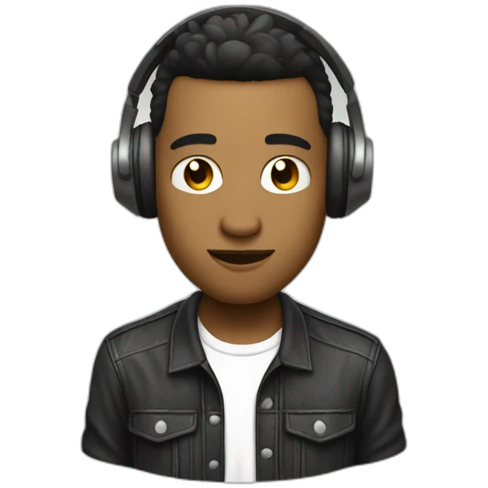 Dj morocho pelo blanco sin anteojos  emoji