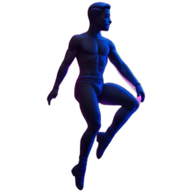  male dancer neon sign booty emoji