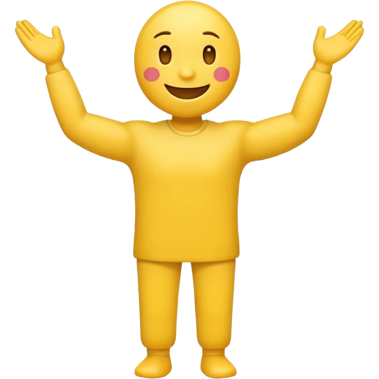 Make a emoji of a armless perdón, full body emoji
