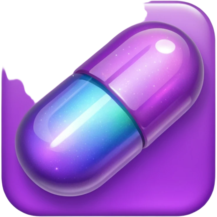 glitter purple medicine emoji