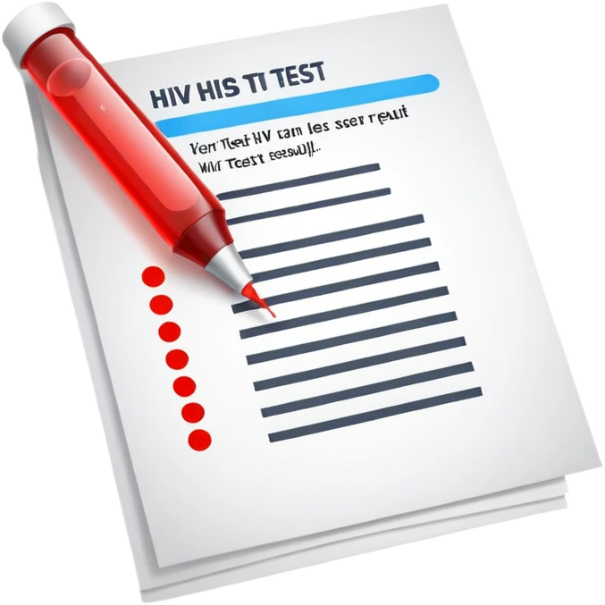 HIV positive or negative result emoji