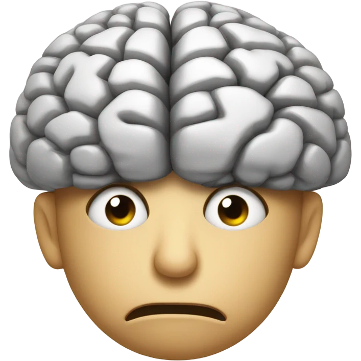 brain with tired eyes emoji