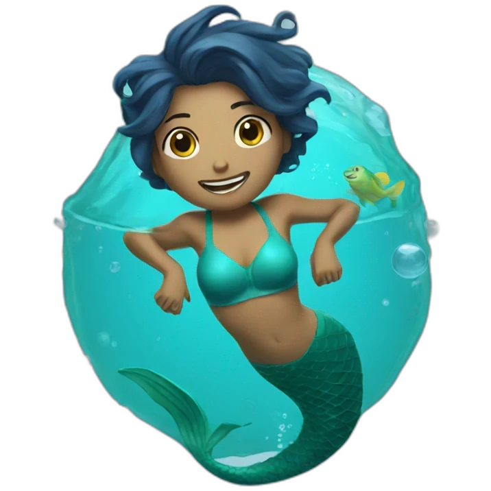 Scrubs diving mermaid emoji