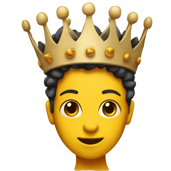 Sassy face with a crown  emoji