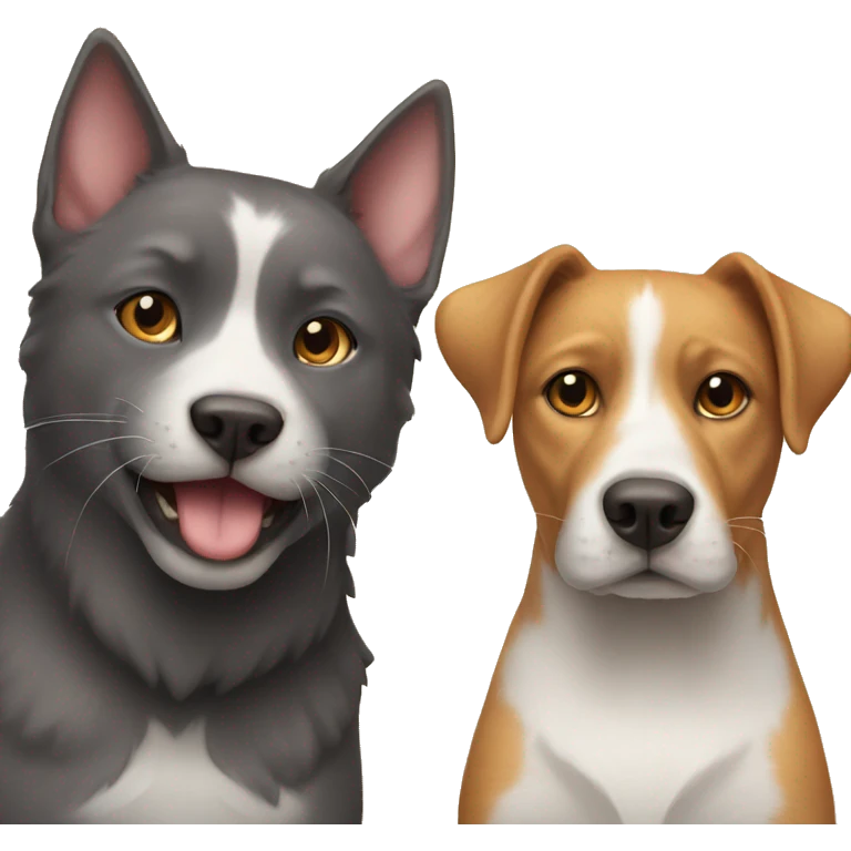 Cat and dog emoji