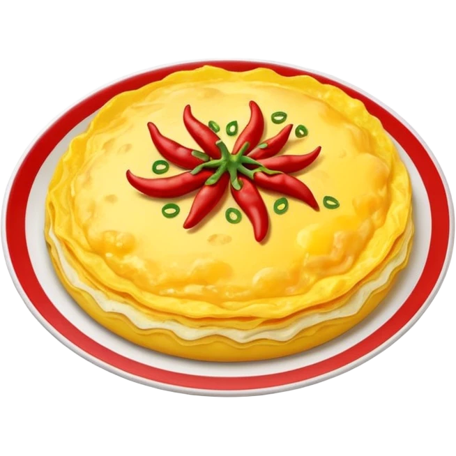 omelette with chili emoji
