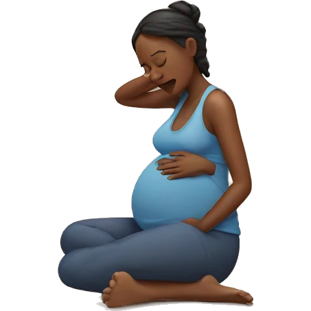 Exhausted pregnant woman emoji