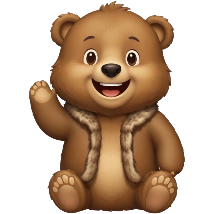 brown bear laughs emoji