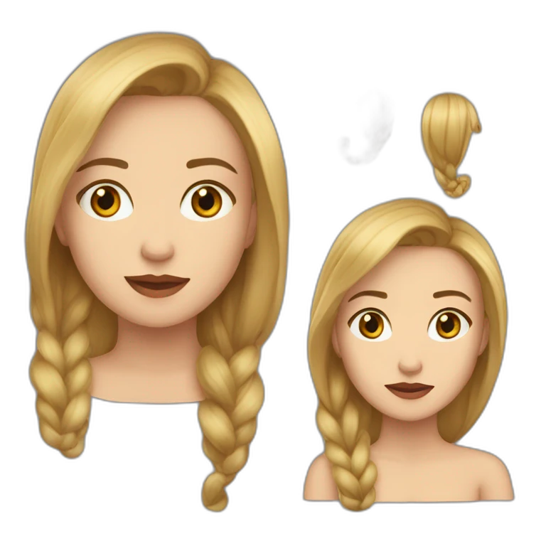 девушка с темными волосами emoji