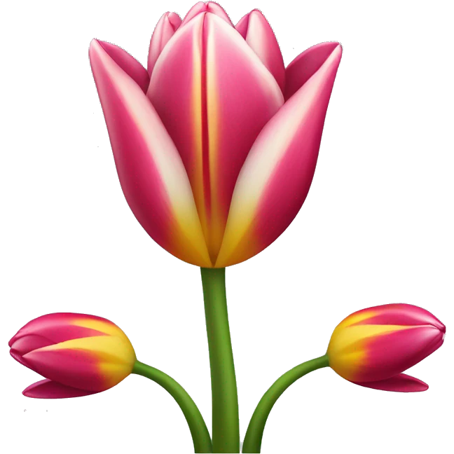 Tulipanes con brillos  emoji