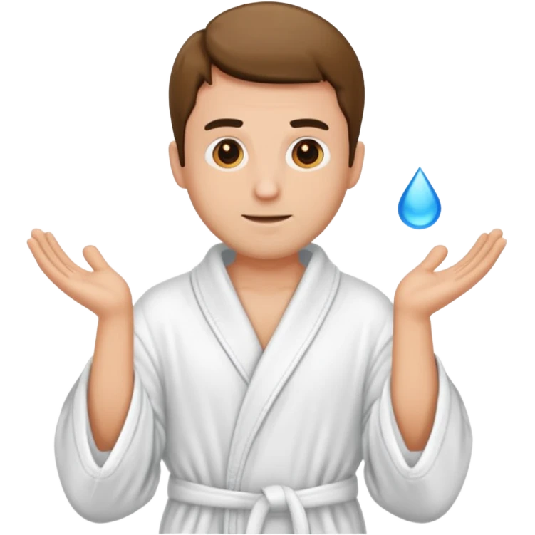 Create a man in bathrobe  emoji