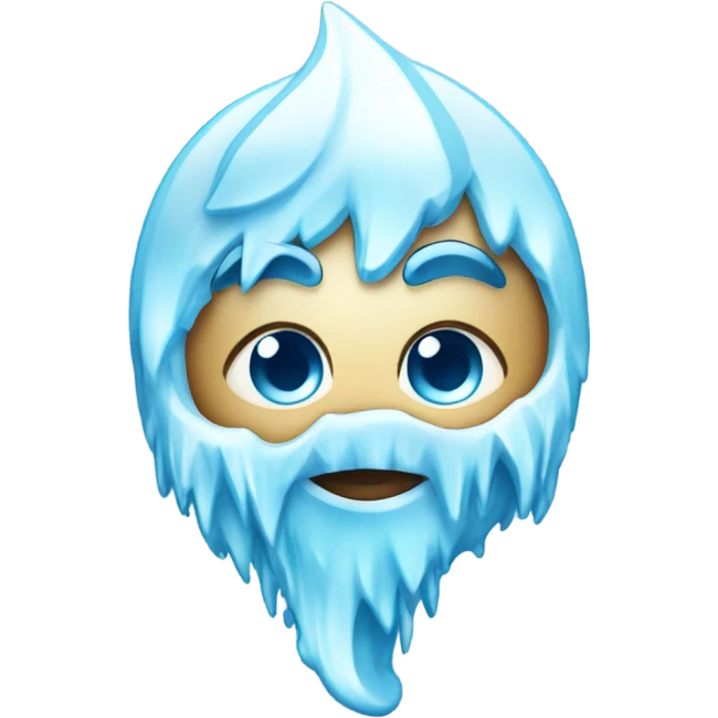 Cartoon ice character emoji