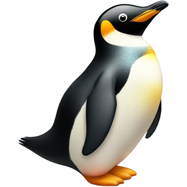 Penguin wearing slippers emoji