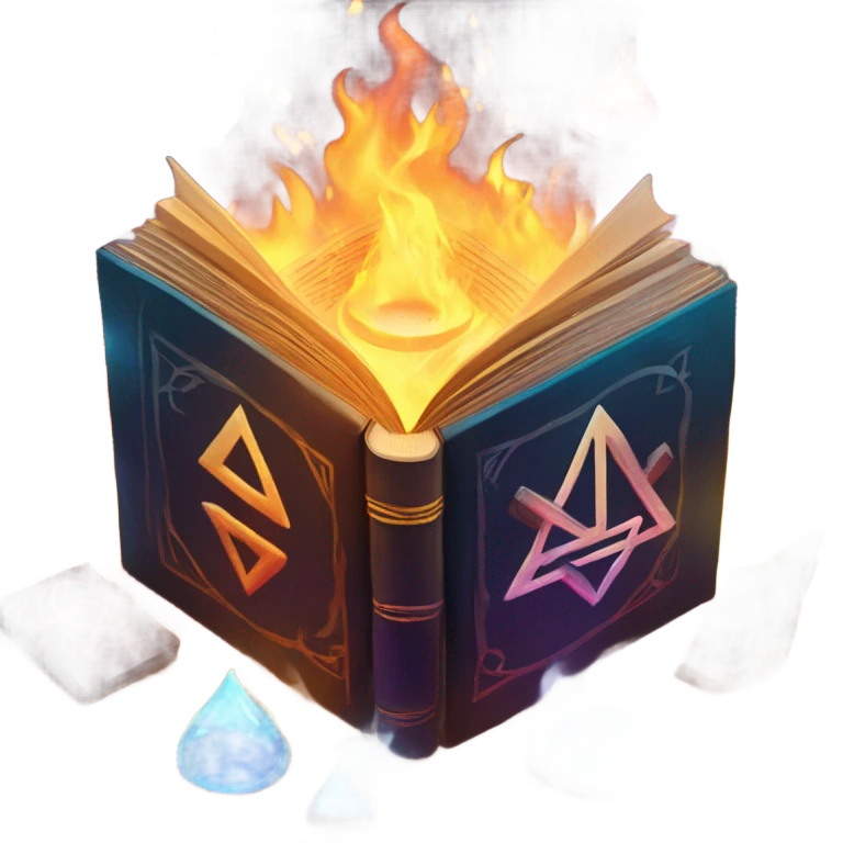 magical elemental book emoji