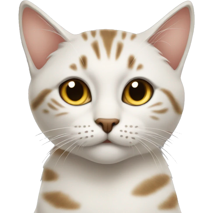 Бежевый шотландский котик недовольный  emoji