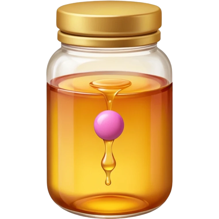 jar of honey and a pink pill (iphone emoji styled) emoji