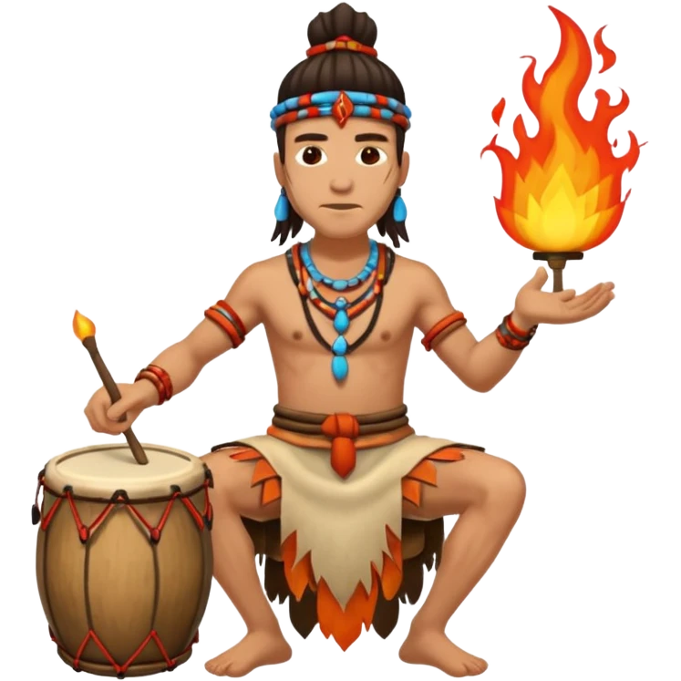 SHAMAN DRUM FIRE emoji