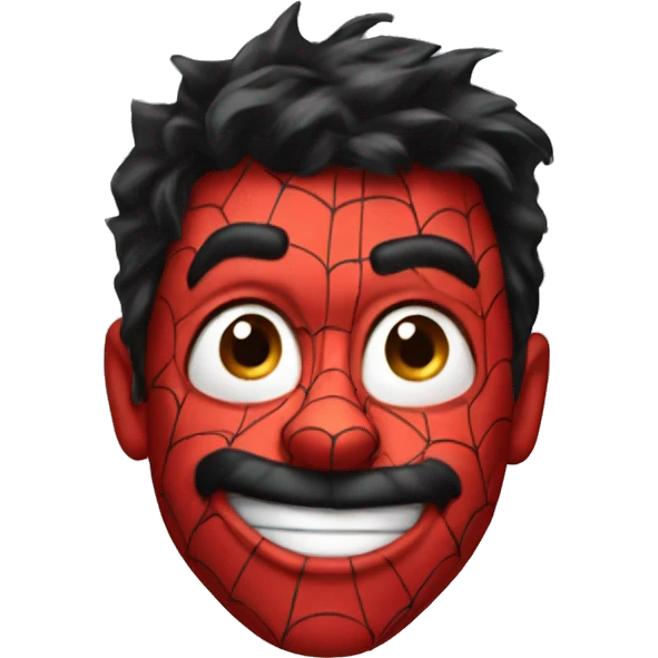 goofy spiderman emoji