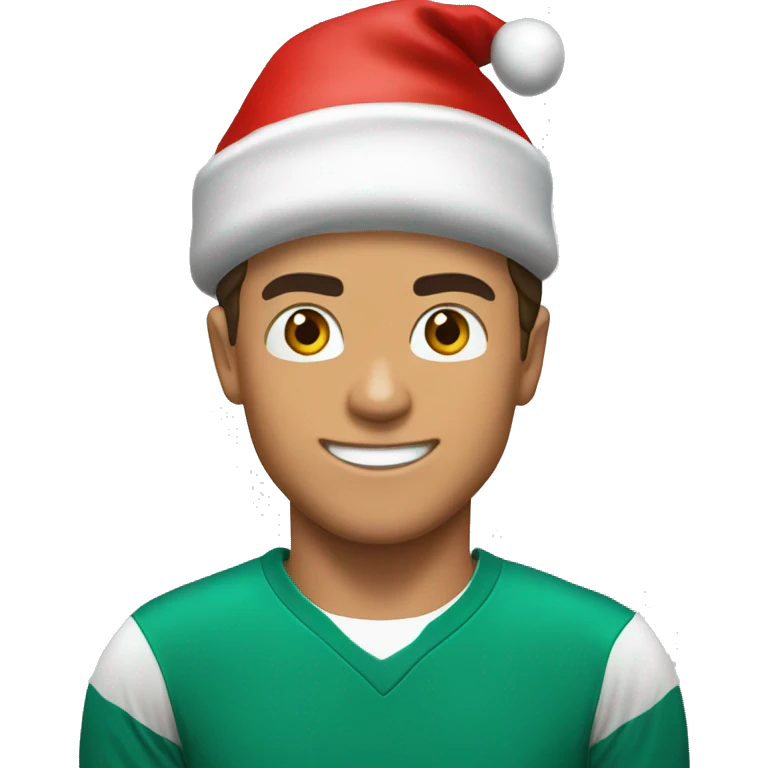 cristiano ronaldo with santa hat emoji