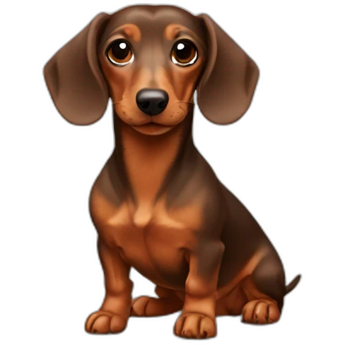 Brown mini dachshund emoji