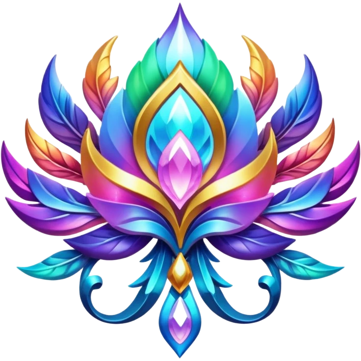Epic divine legendary complex detailed iridescent gradients aesthetic-scenery-Decorations emoji