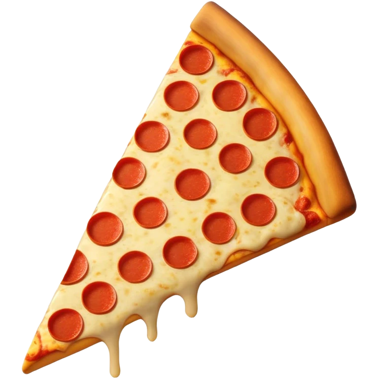 Early 2000s style pizza slice emoji with basic shapes emoji