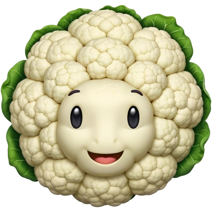 cauliflower looking like a microsoft teams emoji emoji