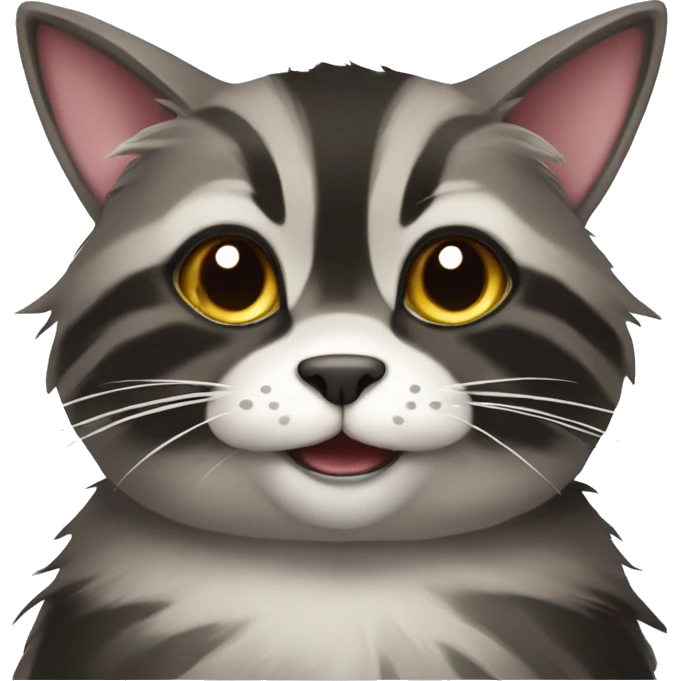 Meine coon cat beging for food emoji